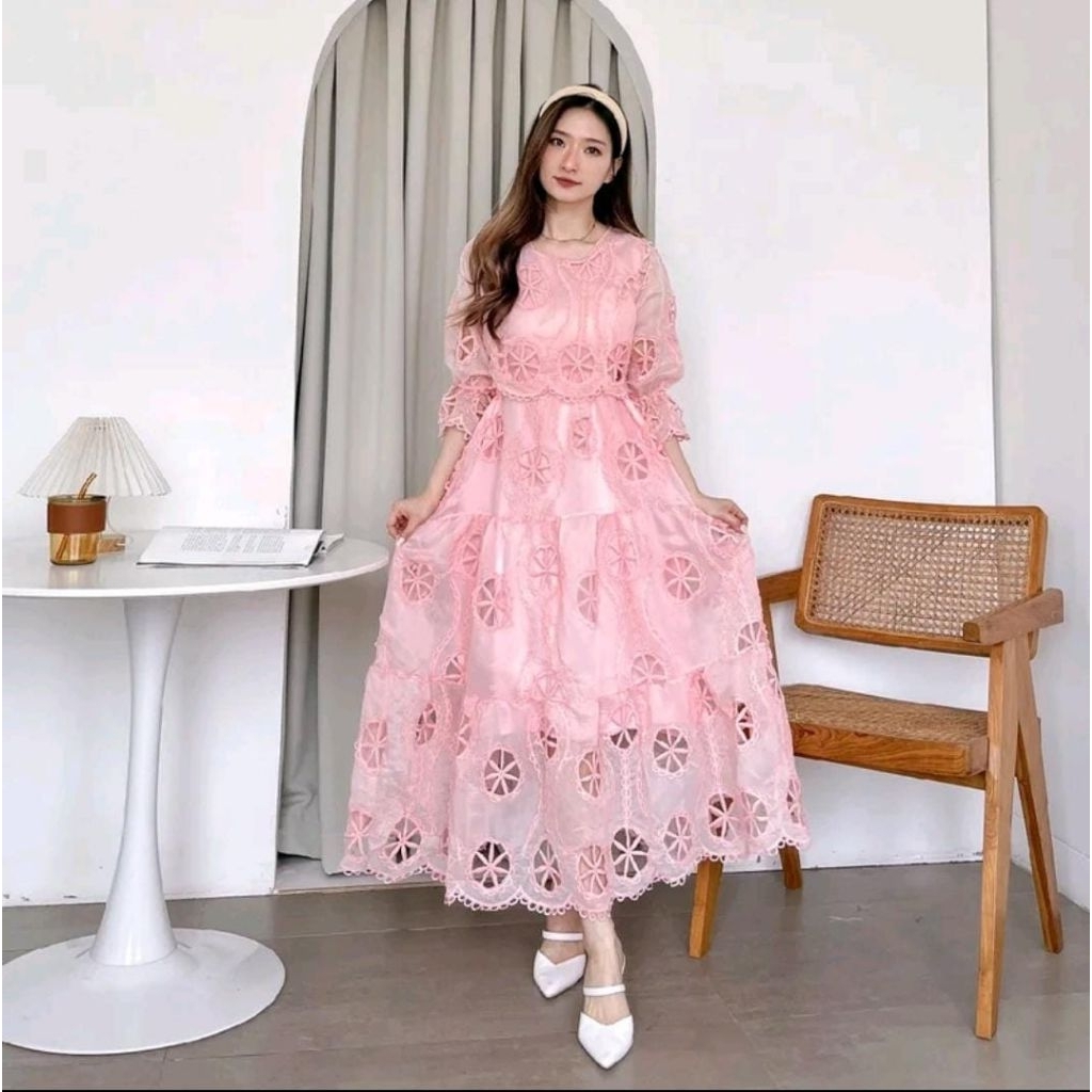 DRESS KATUN BOLONG  PREMIUM