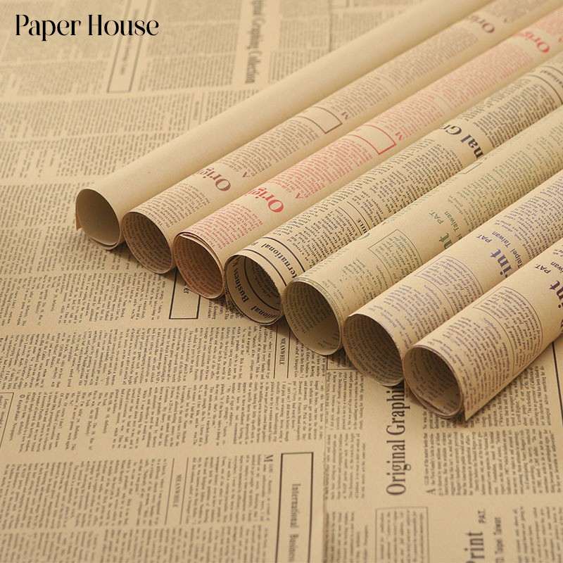 Kertas Buket Doorslag Sydney Paper NEWSPAPER Motif Koran - Paper House