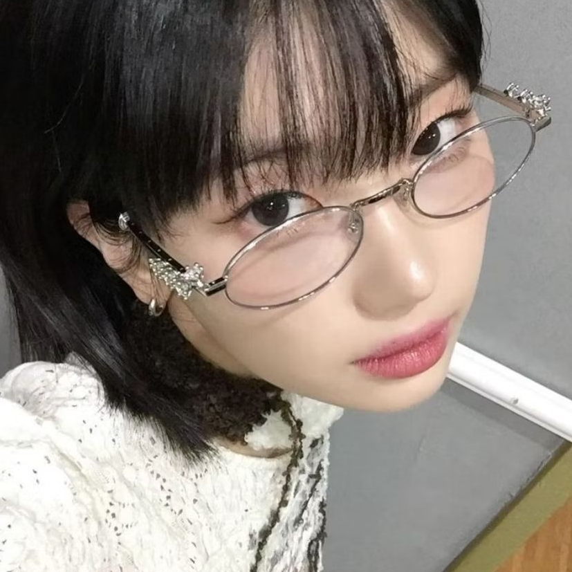 Frame Kacamata Oval Shaped Y2K Glasses