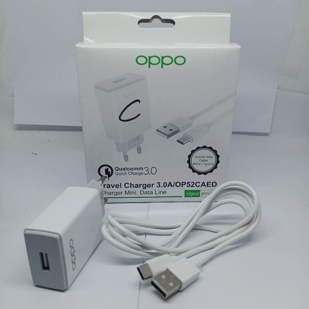 CHARGER CAS CASAN TYPE C OPPO A5 2020 A9 2020 TRAVEL CHARGER OP52CAED