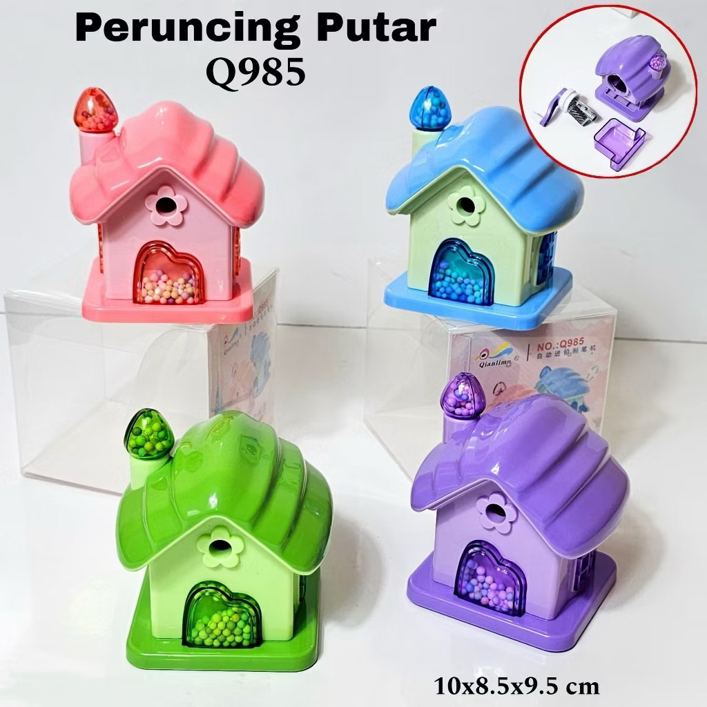 Rautan Putar Bentuk Rumah – Rautan Pensil Model Rumah Cute / Rautan Meja Anak Sekolah