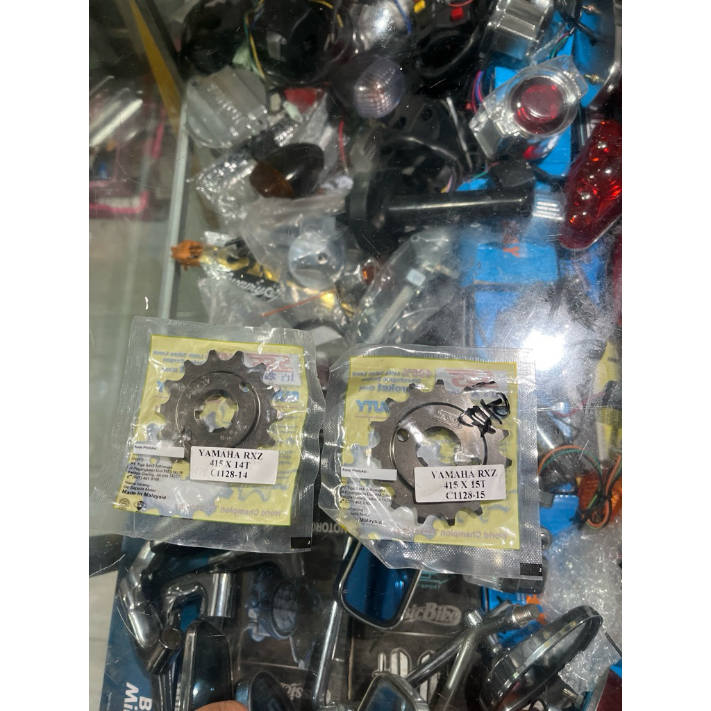 GEAR GIR DEPAN SSS 415 YAMAHA FIZ RX KING RXZ VEGA MX KING JUPITER Z JUPITER MX UKURAN 14 DAN 15