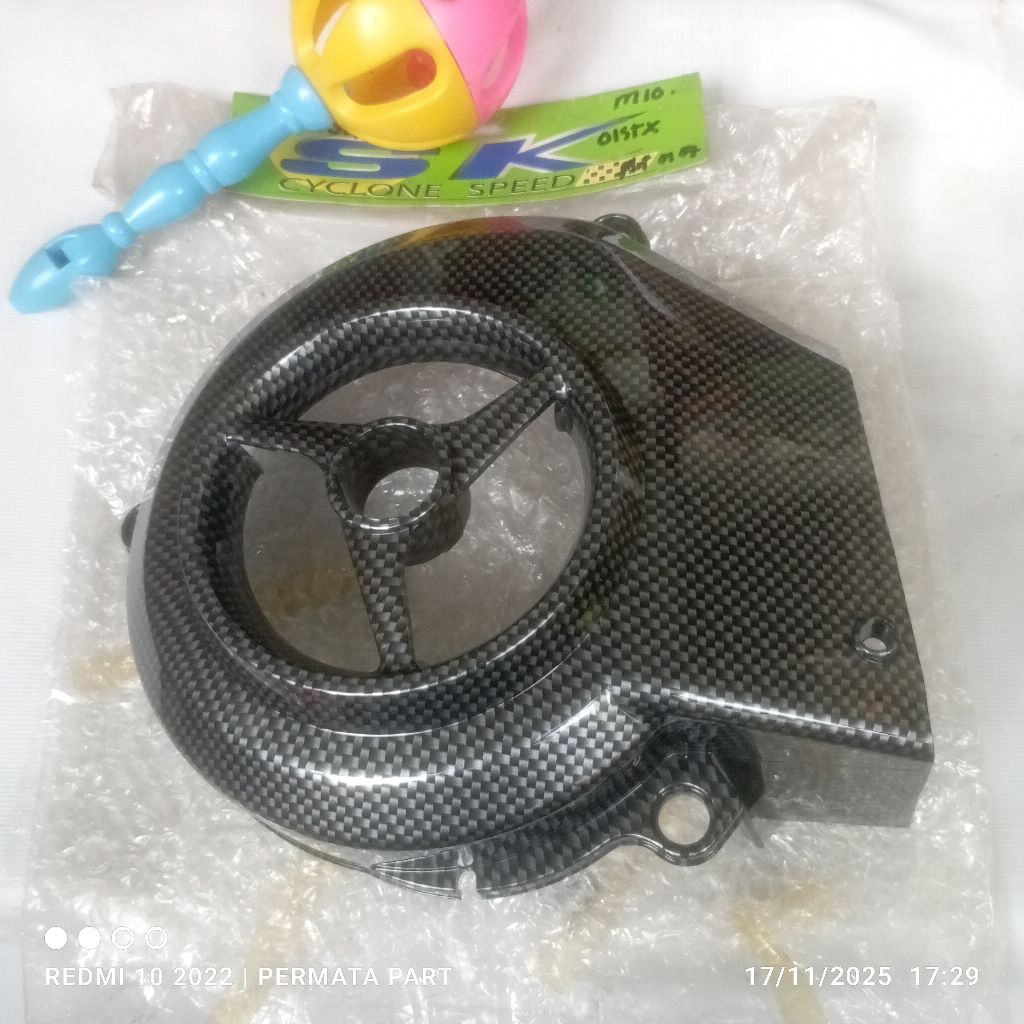 tutup kipas mesin mio sporty mio soul nouvo fino carbon chrome motif transparan pelangi thailand var