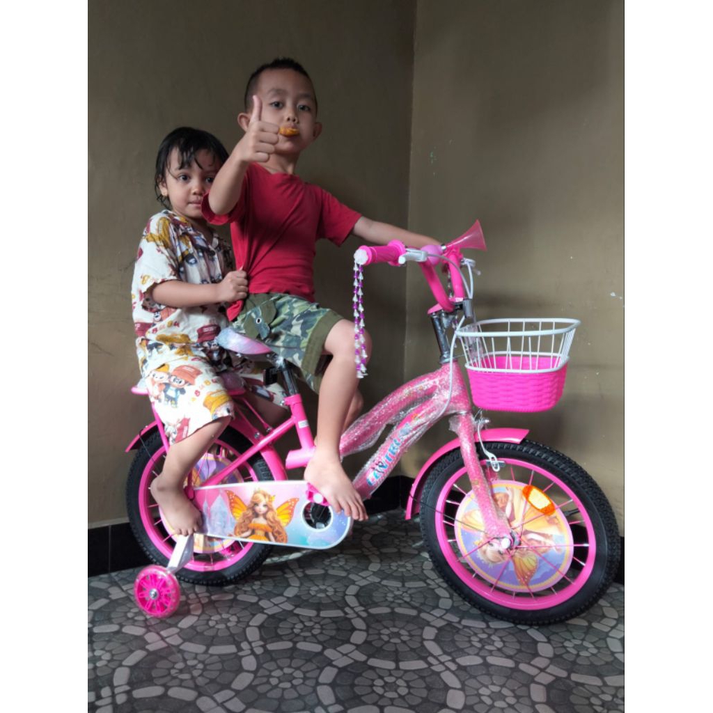 SEPEDA ANAK CEWEK 16 INCH/SEPEDA ANAK PEREMPUAN CENTRUM CT 206 UKURAN 16 INCH KERANJANG/SEPEDA ANAK 