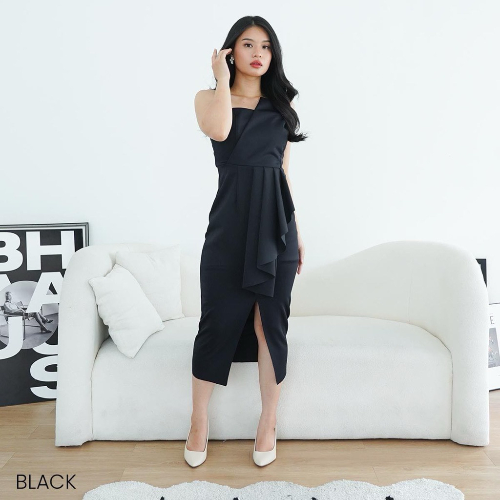 Evelyn Scuba Dress Wanita | Pakaian Wanita | Dress Pesta |