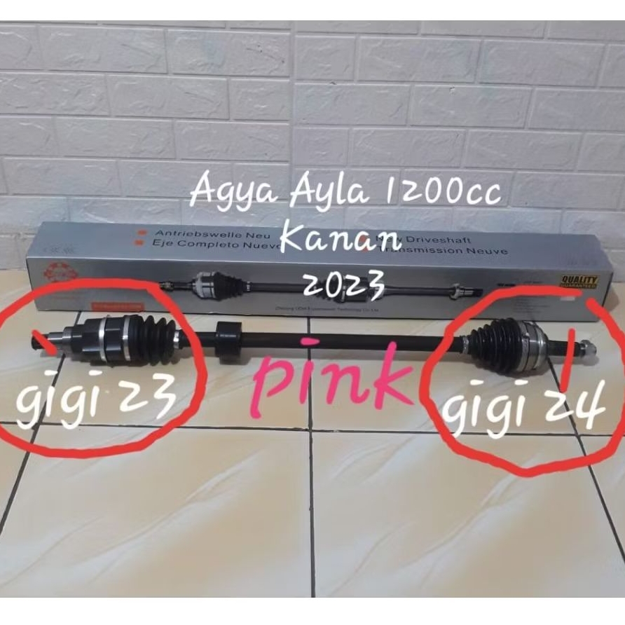 Drive Shaft Cv Joint Assy As Roda Depan Komplit Luar Dalam Kanan Agya Ayla 1200cc 2023 On