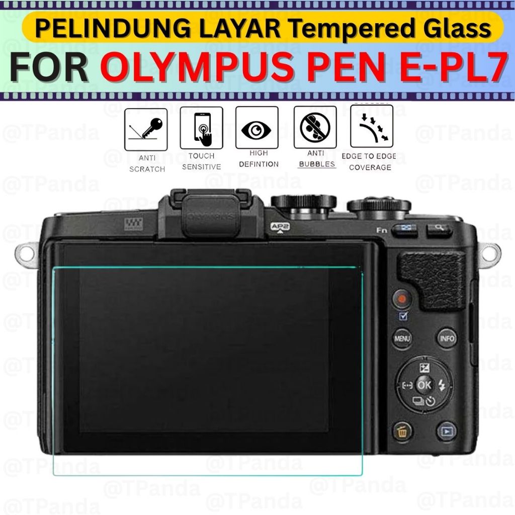 PELINDUNG LAYAR OLYMPUS PEN E-PL7 Tempered Glass Screen Protector Anti Gores LCD Layar Kamera EPL7 E