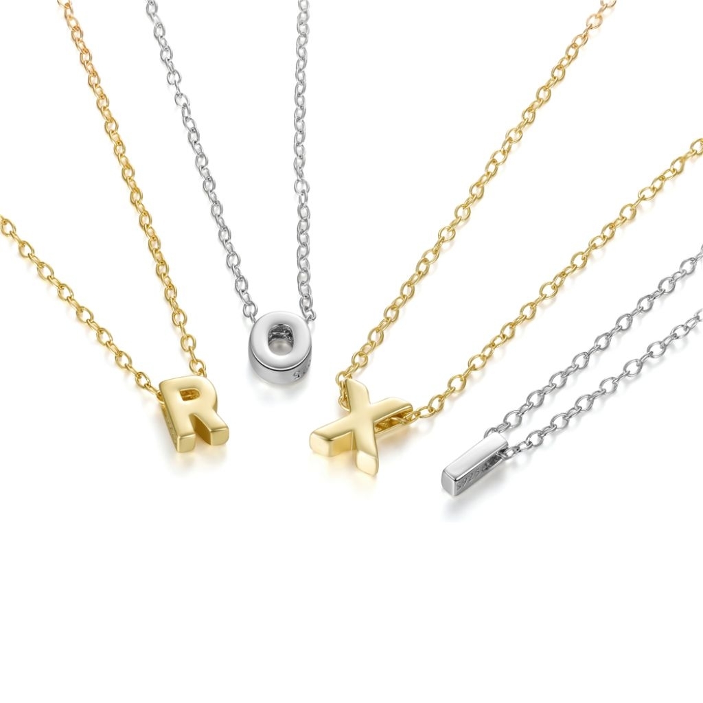 SILVER KALUNG NAMA HURUF WANITA TITANIUM KALUNG $ HURUF TITANIUM