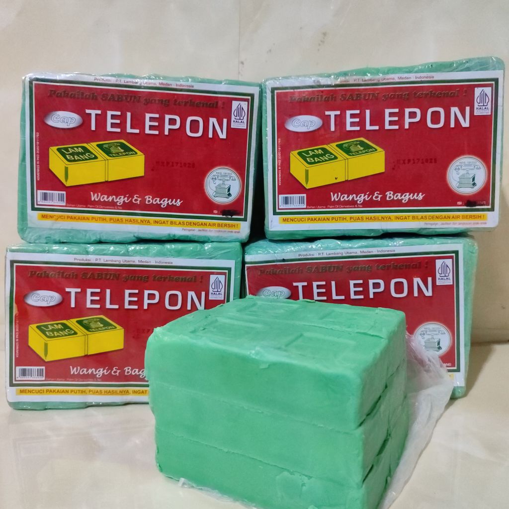 Sabun Cuci Cap Telepon Isi 5 Batang Penghilang Noda Membandel Di Pakaian Aroma Wangi Murah Grosir