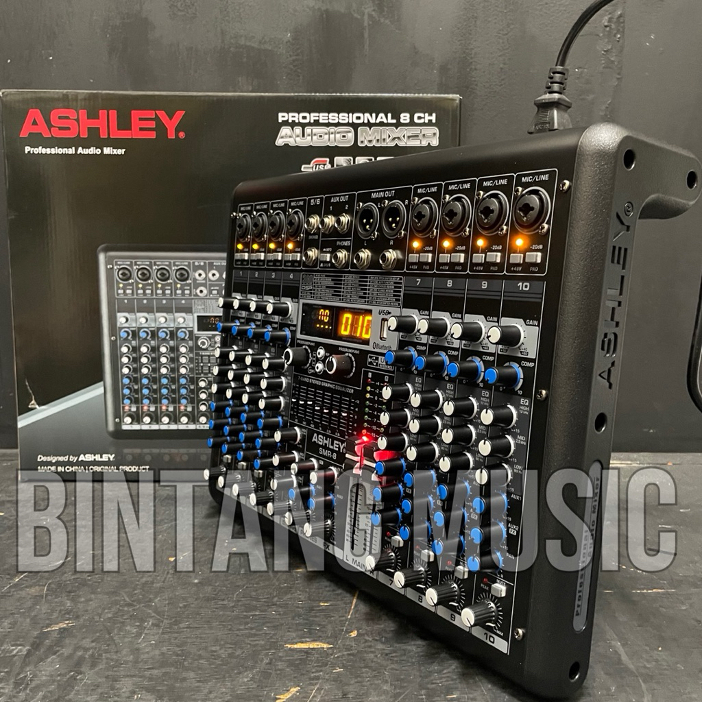 mixer audio 8 channel ashley smr8 original mixer ashley smr 8 garansi 1 tahun