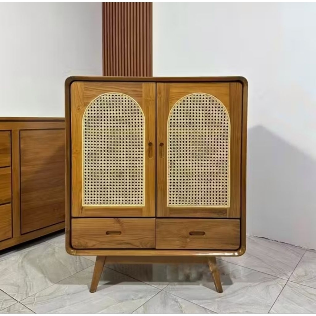 Lemari serbaguna Kayu Jati Rak sepatu jati Lemari anak kayu jati solid