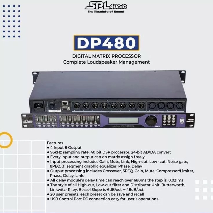 SPL Audio Speaker Management DP 480 ORIGINAL - DLMS SPL Audio DP480 ORIGINAL