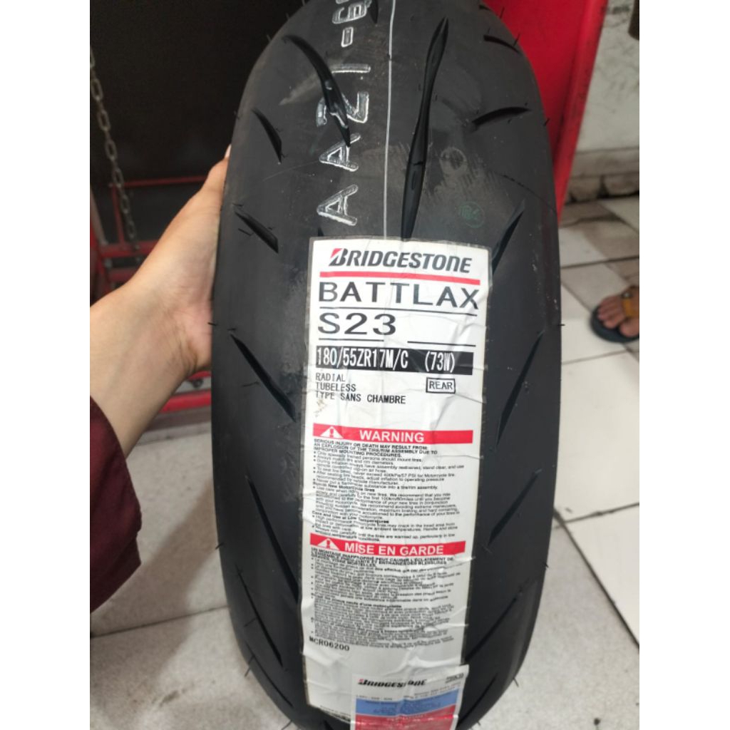 ban luar battlax s21 ukuran 180/55-17 ban tubeless