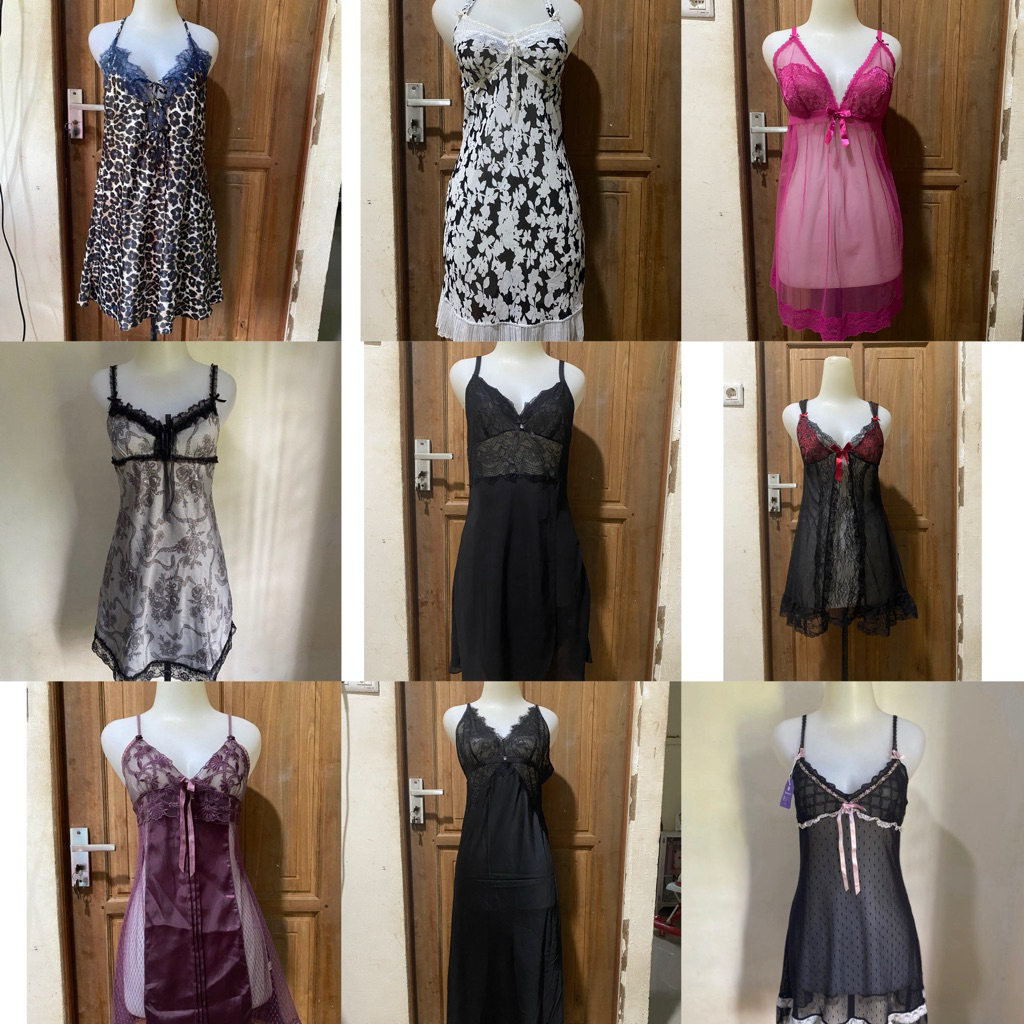 macam variasi lingerie brand eblin sleepwear kode B