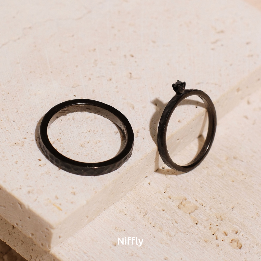 Cincin Rustic Couple Dean untuk Pernikahan / Tunangan