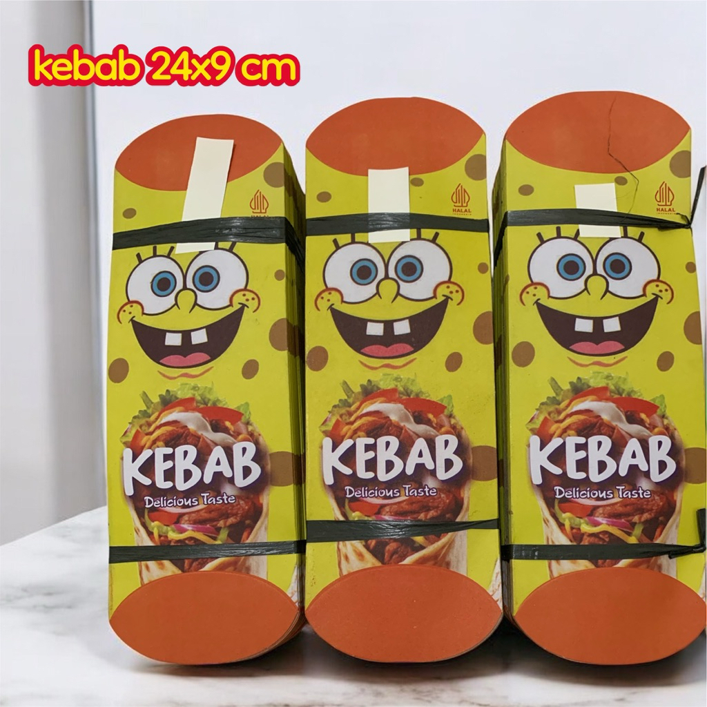 100 pcs kertas kebab murah|kertas kemasan bungkus kebab tarikan|bungkus kebab kekinian|bungkus kebab