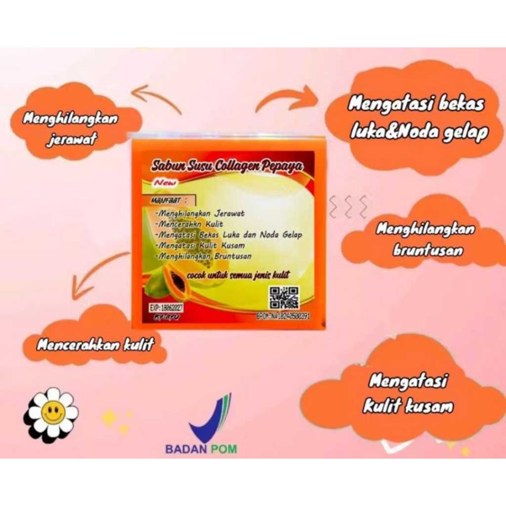 SABUN SUSU COLLAGEN PEPAYA AMAN BPOM