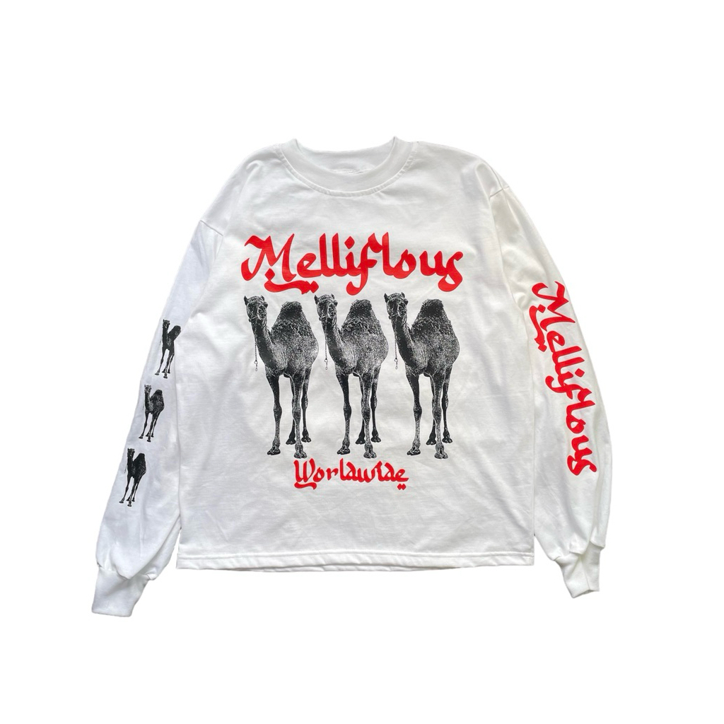 MELLIFLOUS - LONGSLEEVE BOXY CAMEL (WHITE)