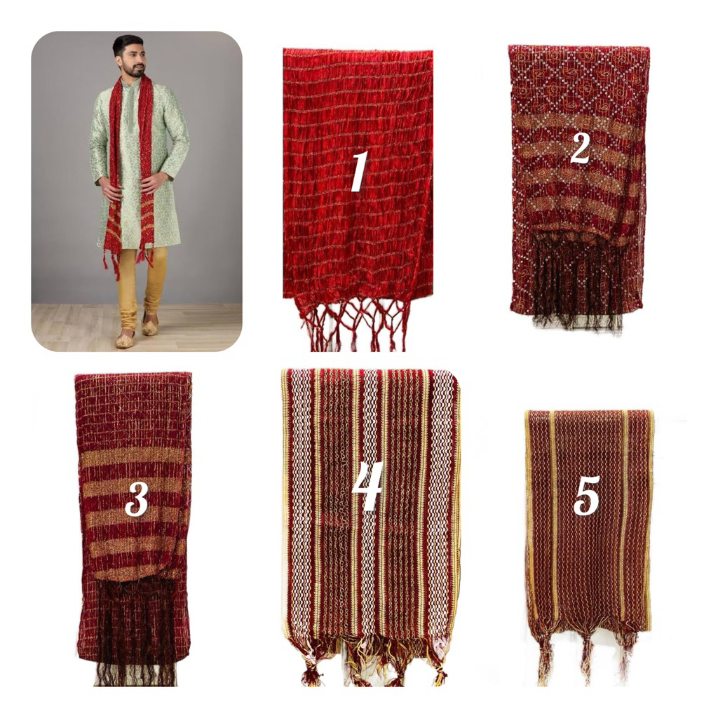 Dupatta For Men / Dupatta Cowok / Selendang Cowok / Selendang India / Dupatta Pesta / Selendang Dupa
