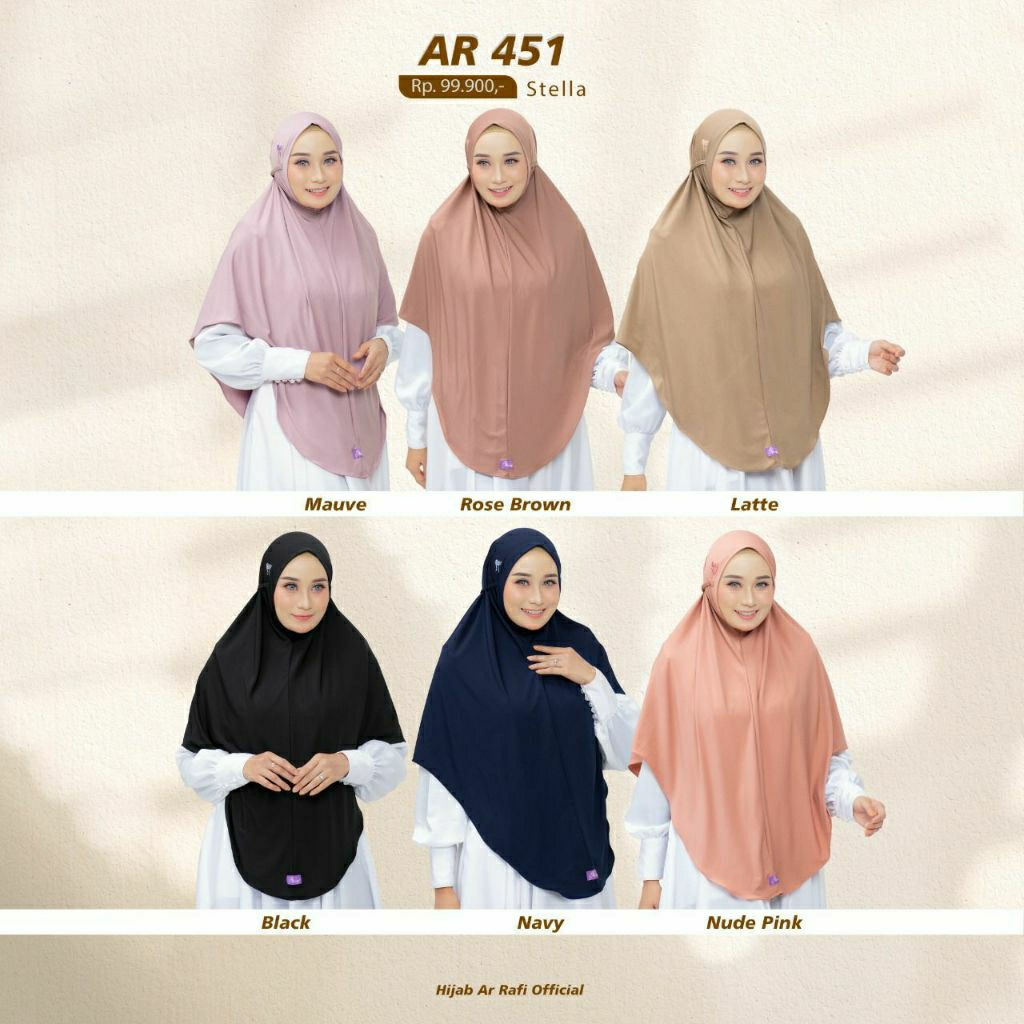AR 451/Jilbab jumbo/Bergo jumbo/Arrafi Hijab/Arrafi ORI