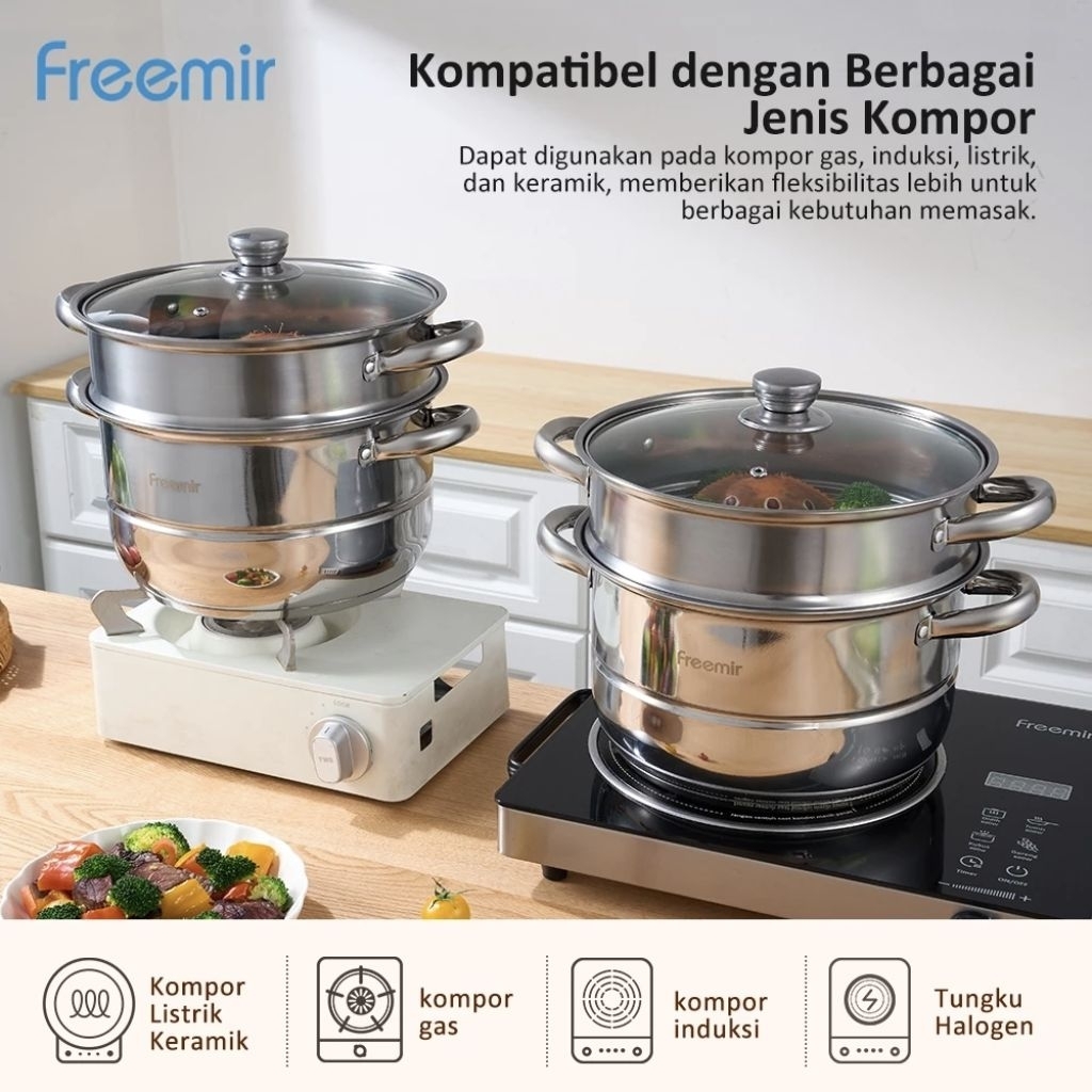 Freemir Panci Kukus Stainless Steel 410