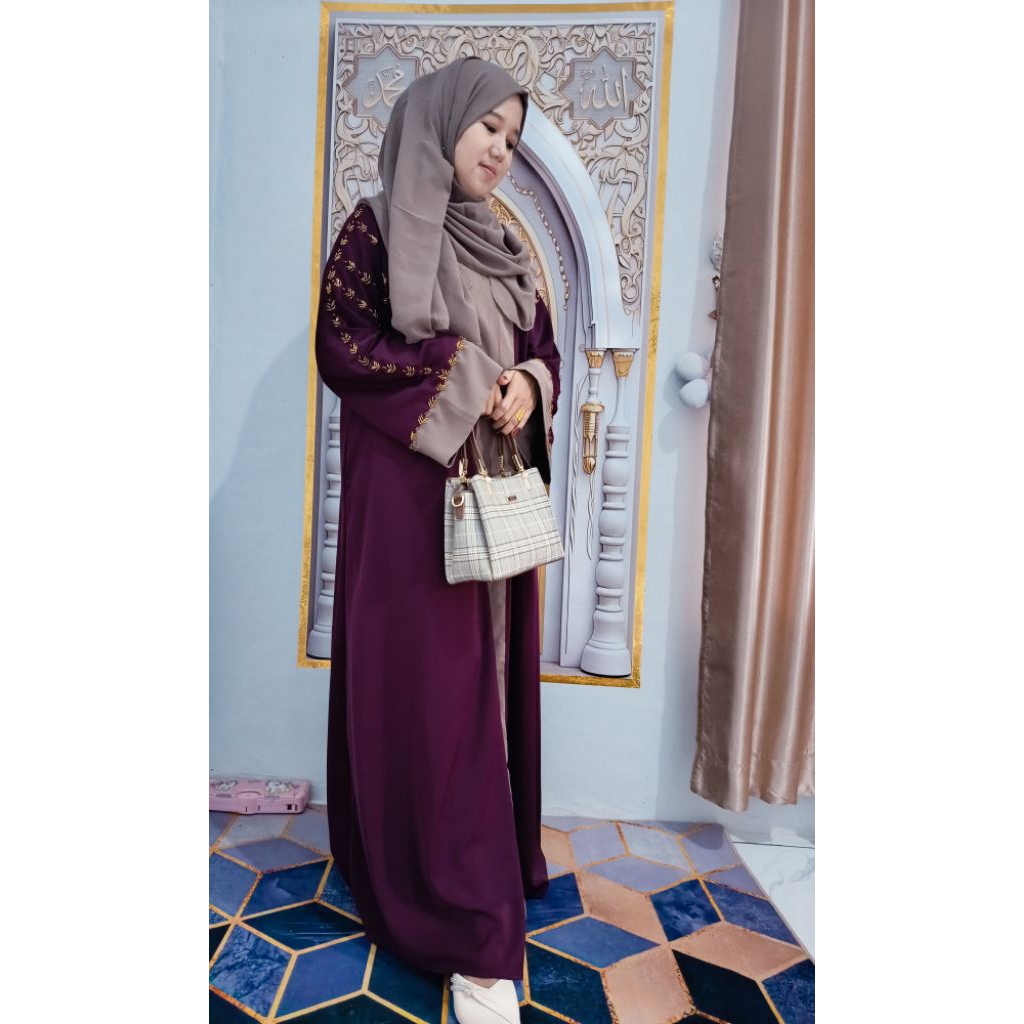 ABAYA RATU / ABAYA MEWAH SIMPLE / ABAYA BURGUNDI/ ABAYA SAUDI/ ABAYA TERBARU 2026