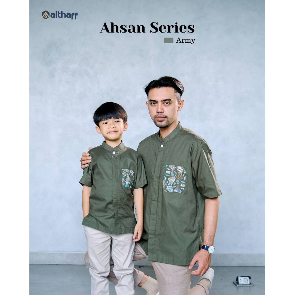 Pusatkoko_ Koko kembaran ayah dan anak Ahsan series Koko couple ayah dan anak Koko lengan pendek Kok