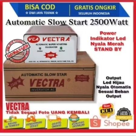 VECTRA INVERATOR 2500 WATT.  AUTOMATIC POWER STARTING.  anti jeglek hemat listrik