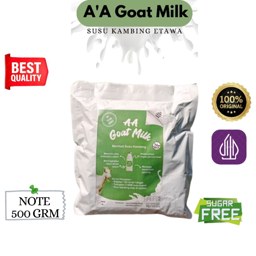 Susu kambing etawa / A'A goat milk / susu bubuk / susu kambing bubuk 500gr / Susu bubuk / goat milk 