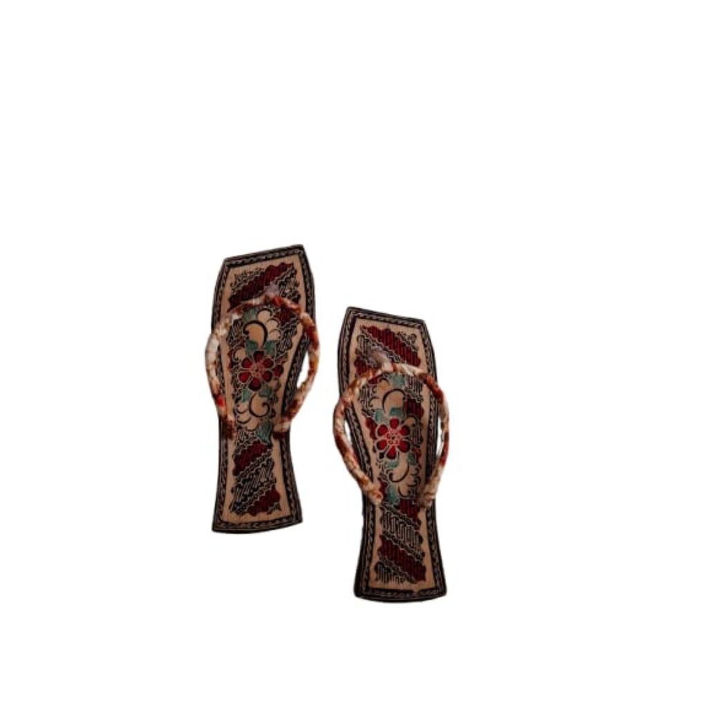 Sandal Teplek Wanita - Sandal Kayu - Sandal Batik