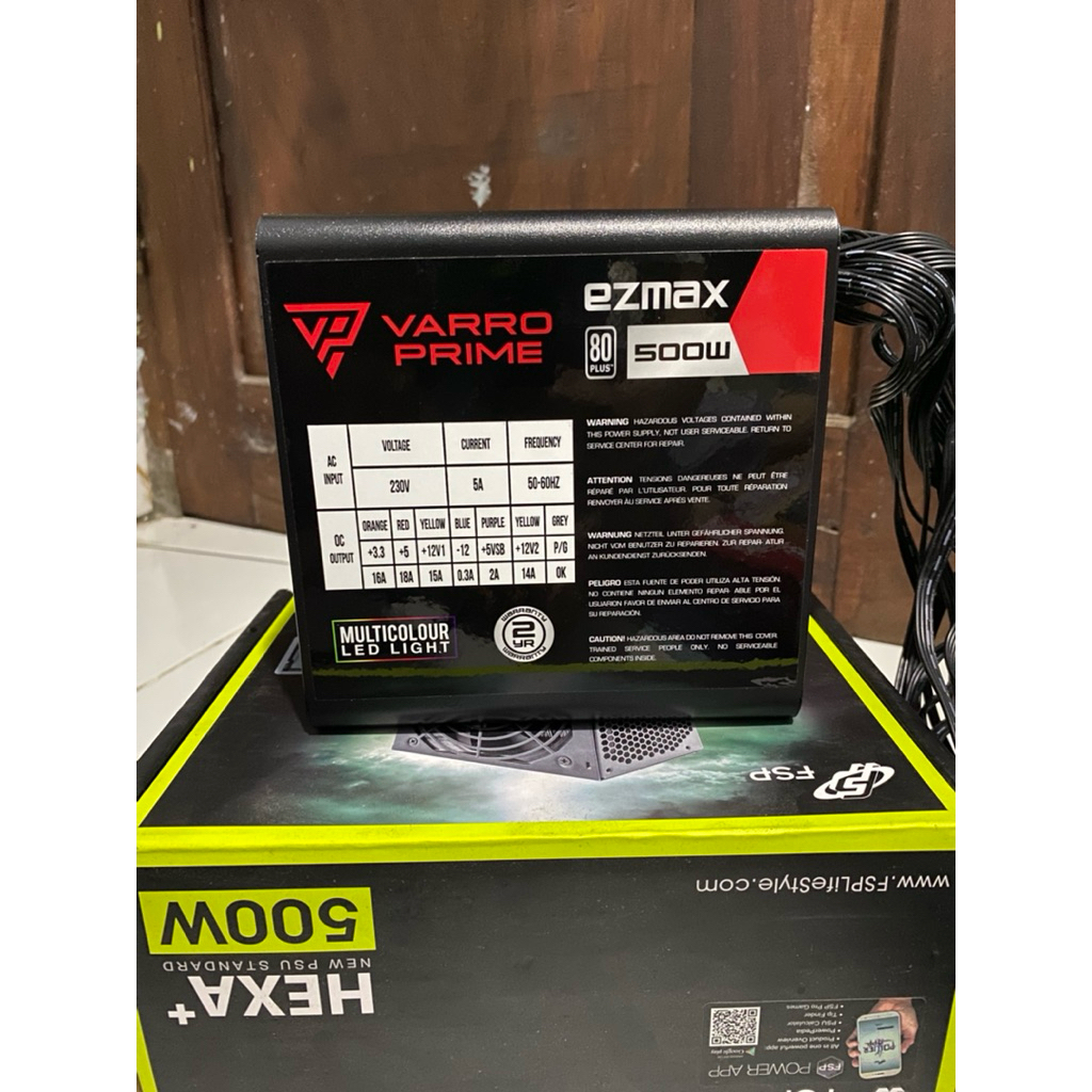 PSU RGB VARRO PRIME EZMAX 500W 80+ | PSU RGB