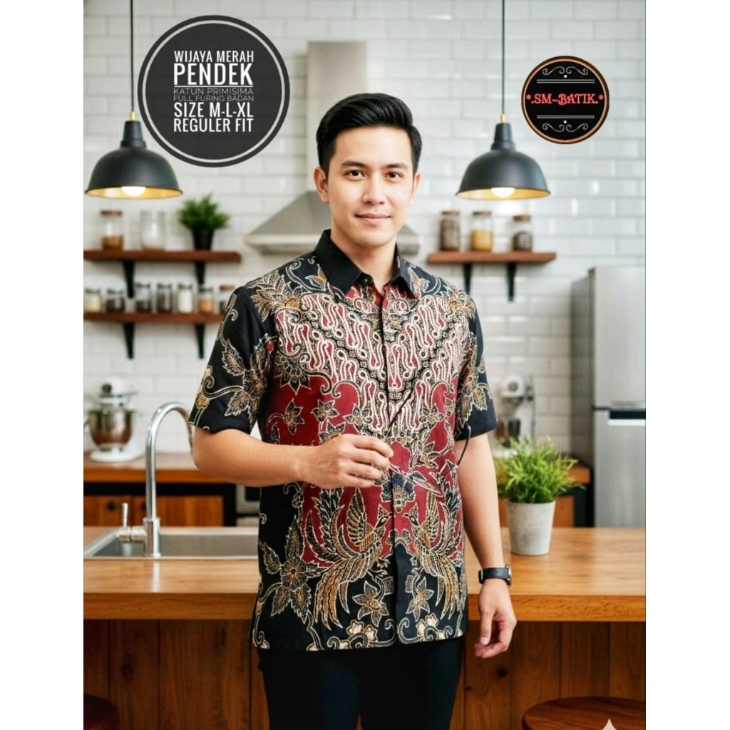 kemeja batik pria lapis furing lengan panjang pendek batik reguler batik modern batik kekinian batik