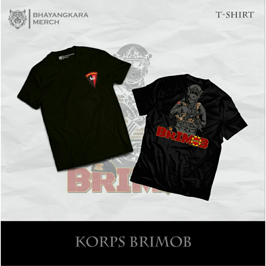 [COD] T-SHIRT BRIMOB KORPS BRIMOB || KAOS BRIMOB || BAJU BRIMOB || BAJU HITAM BRIMOB