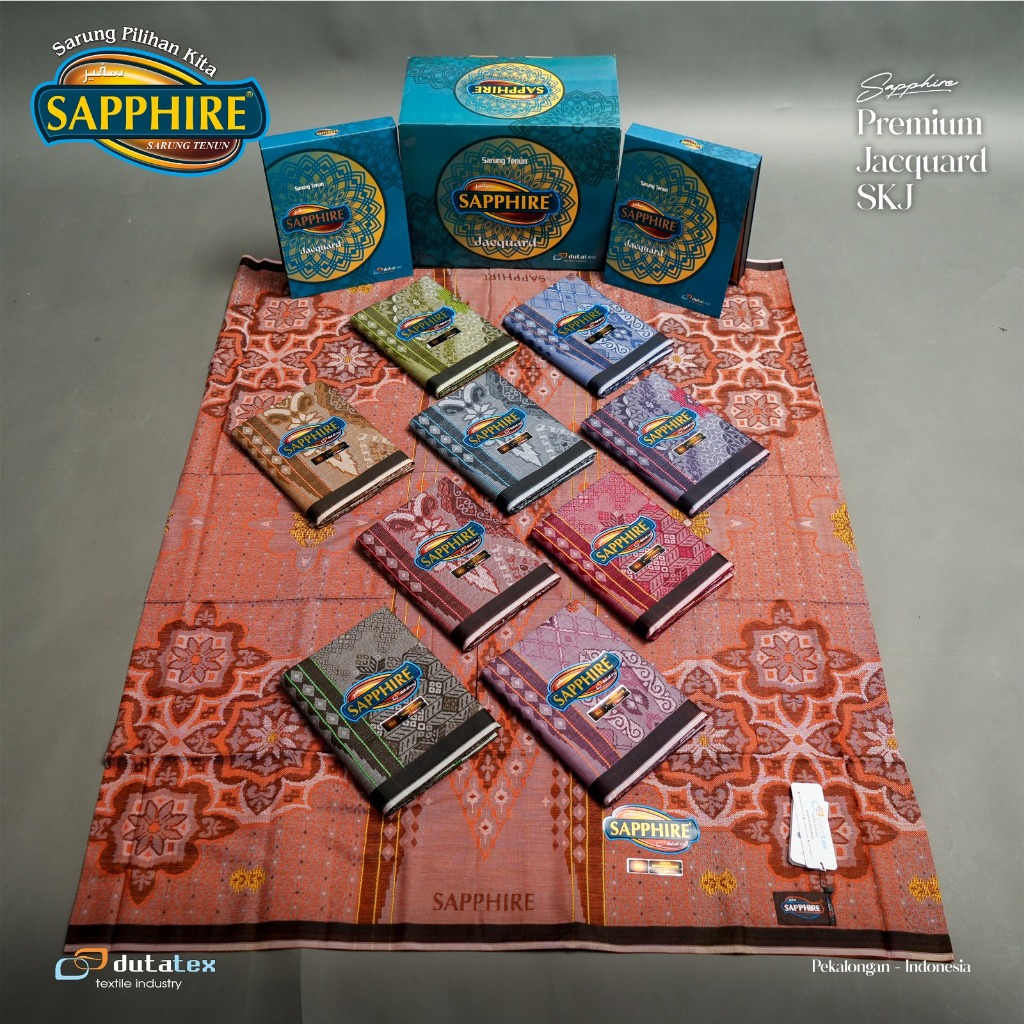 Grosir Sarung 1 Dus - Sarung Sapphire Premium Kawung Jacquard SKJ