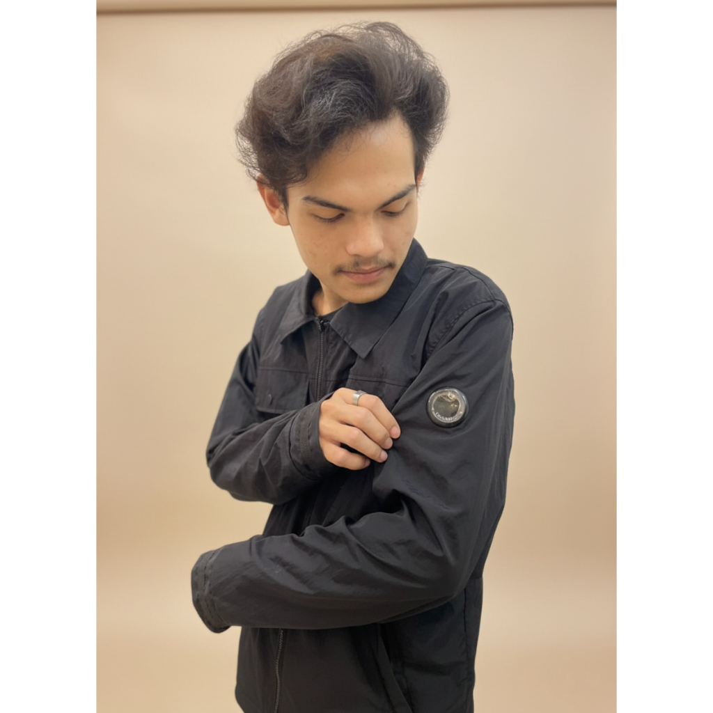 BISA COD | Overshirt C.P. Company Unisex Hitam Pria dan Wanita | Casual Outfit