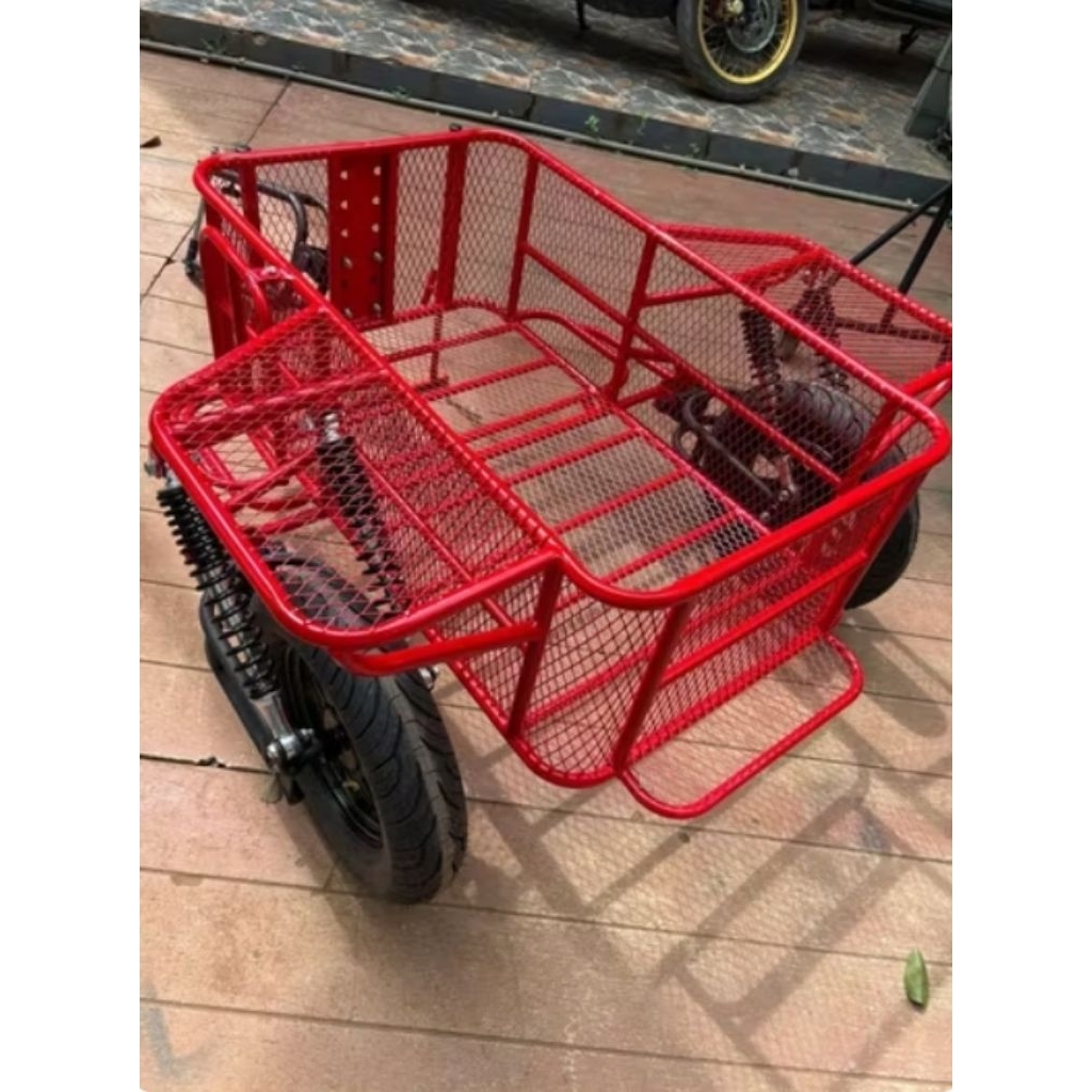 kereta gerobak barang model ditarik oleh motor custom Pesanan khusus