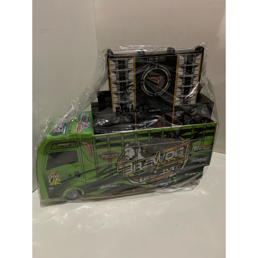 Miniatur Truk Sound Horeg , Audio Bluetooth + Lighting