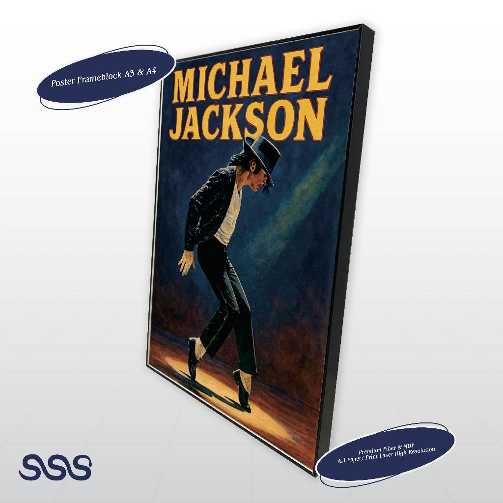 POSTER MICHAEL JACKSON / MUSIC POSTER / POSTER FRAMEBLOCK 584