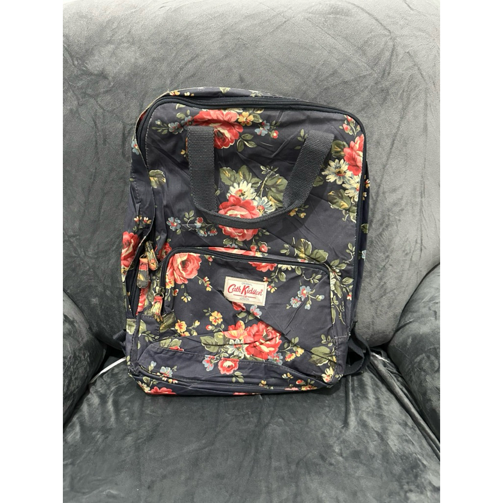 CATH KIDSTON RANSEL BIRU TUA FLOWER ORIGINAL PRELOVED