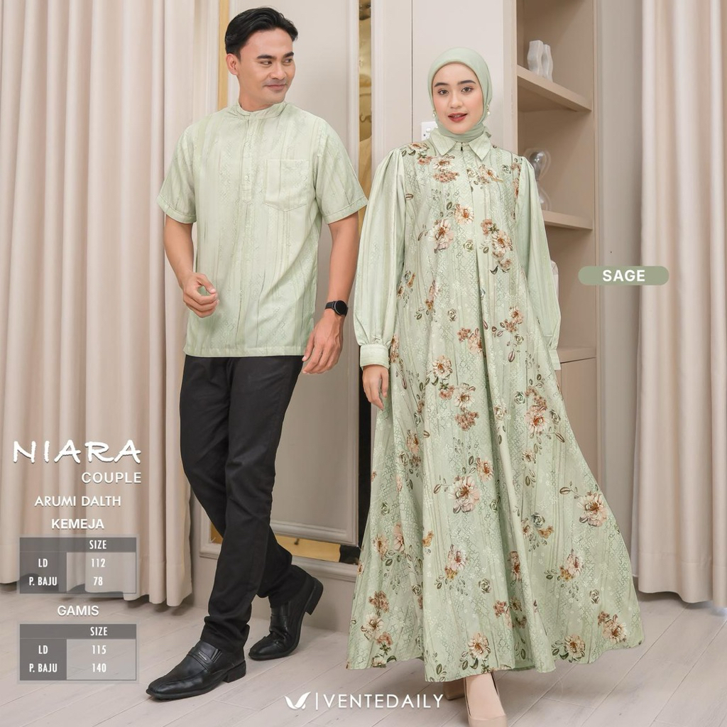 Niara Couple • Baju Couple lebaran • Sarimbit • Couple Gamis koko