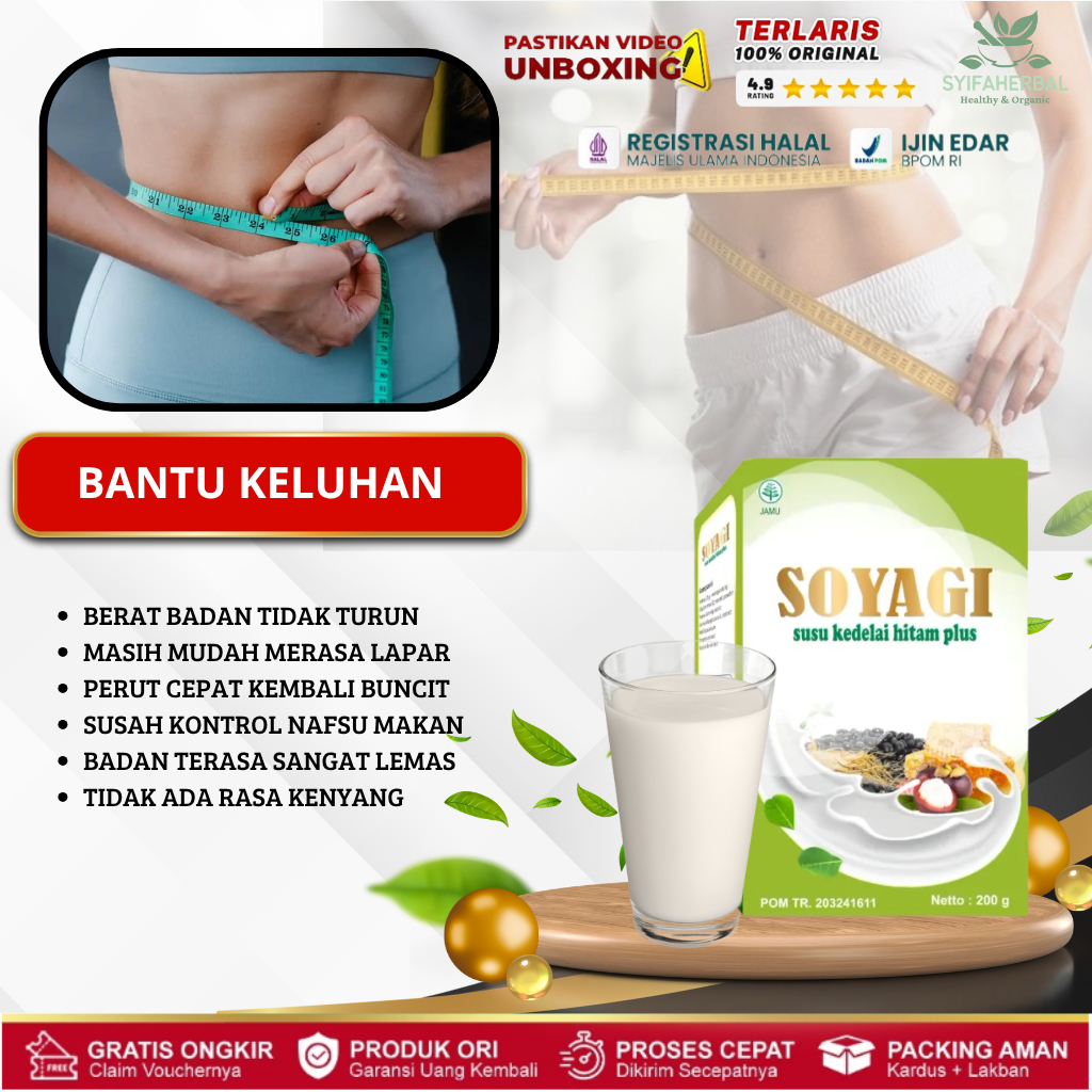 SOYAGI SUSU DIET SUSU PELANGSING PALING AMPUH BPOM SUSU PELANGSING ALAMI PALING AMPUH 100% ORIGINAL 
