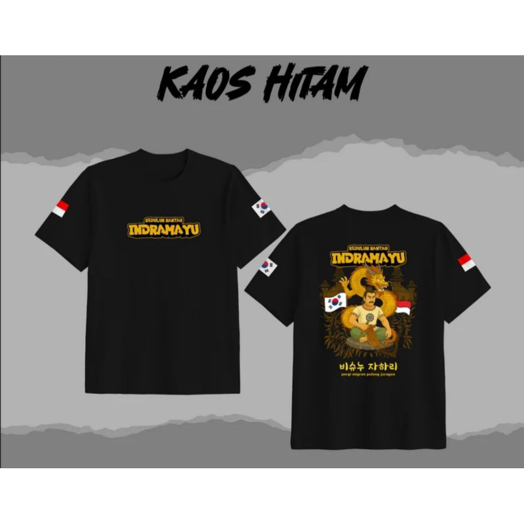 Kaos T-shirt RANTAU INDRAMAYU KOREA Kaos Distro unisex