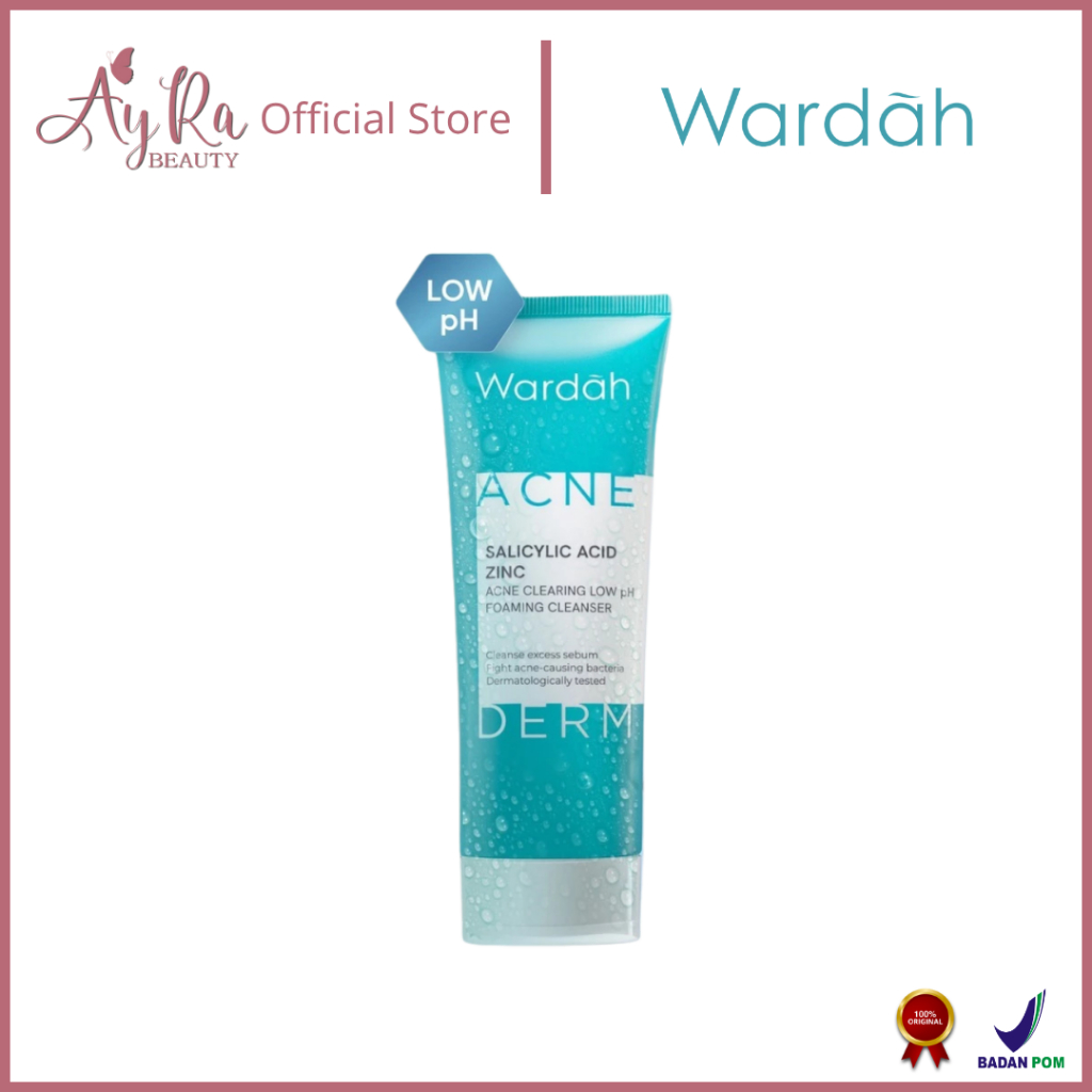 AyRa Beauty - WARDAH Acnederm Salicylic Acid Zinc Acne Clearing Low pH Foaming Cleanser - Skincare