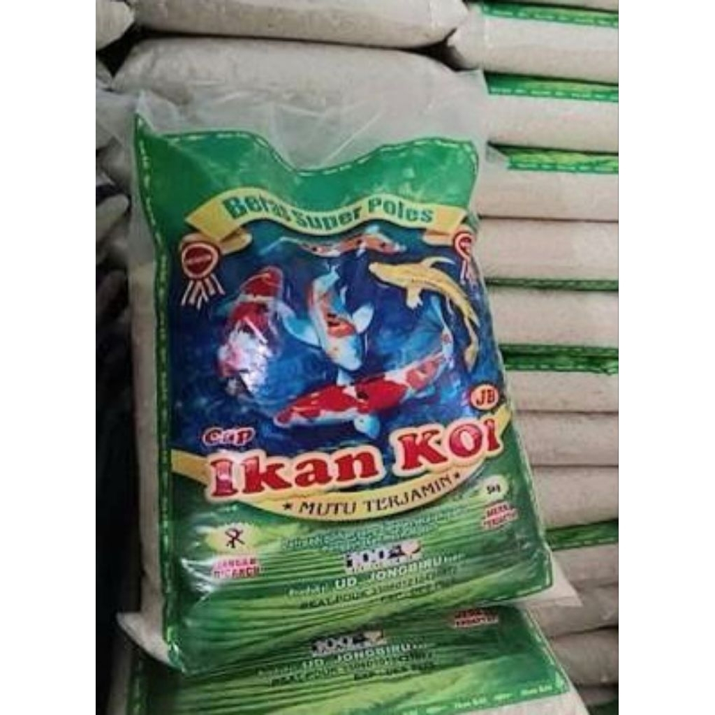 Beras Cap Ikan Koi Hijau Kemasan 5 kg