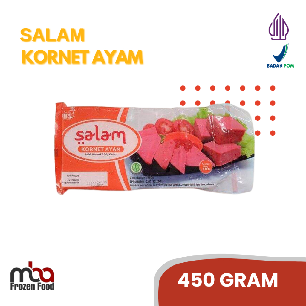 SALAM Kornet Ayam 450gr / Kornet Ayam  /Ham /Patties /Daging /Kornet /Sate /Snack /Camilan /Dagingay