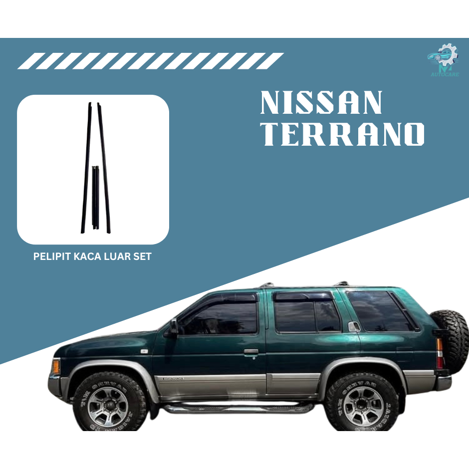 Pelipit kaca luar set nissan terrano | karet lis kaca pintu luar nissan terrano | exterior nissan te