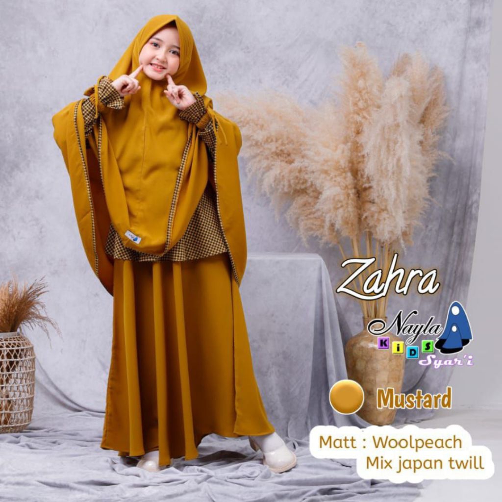 [Boom Sale‼️] Nayla Kids Gamis Anak Syar'i Set Khimar Cadar Tali