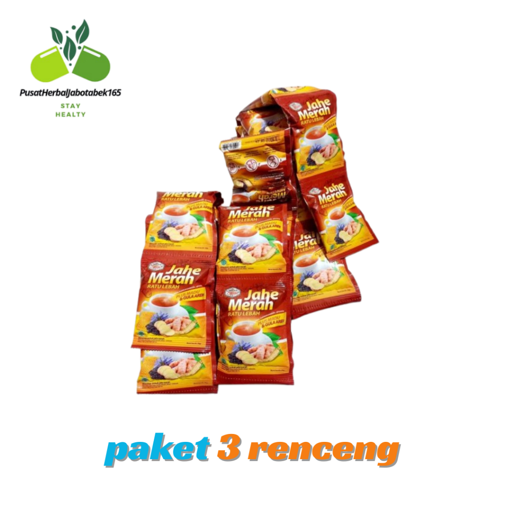Ratu Lebah Jahe Merah Sachet – 30 Sachet Minuman Jahe Instan Alami
