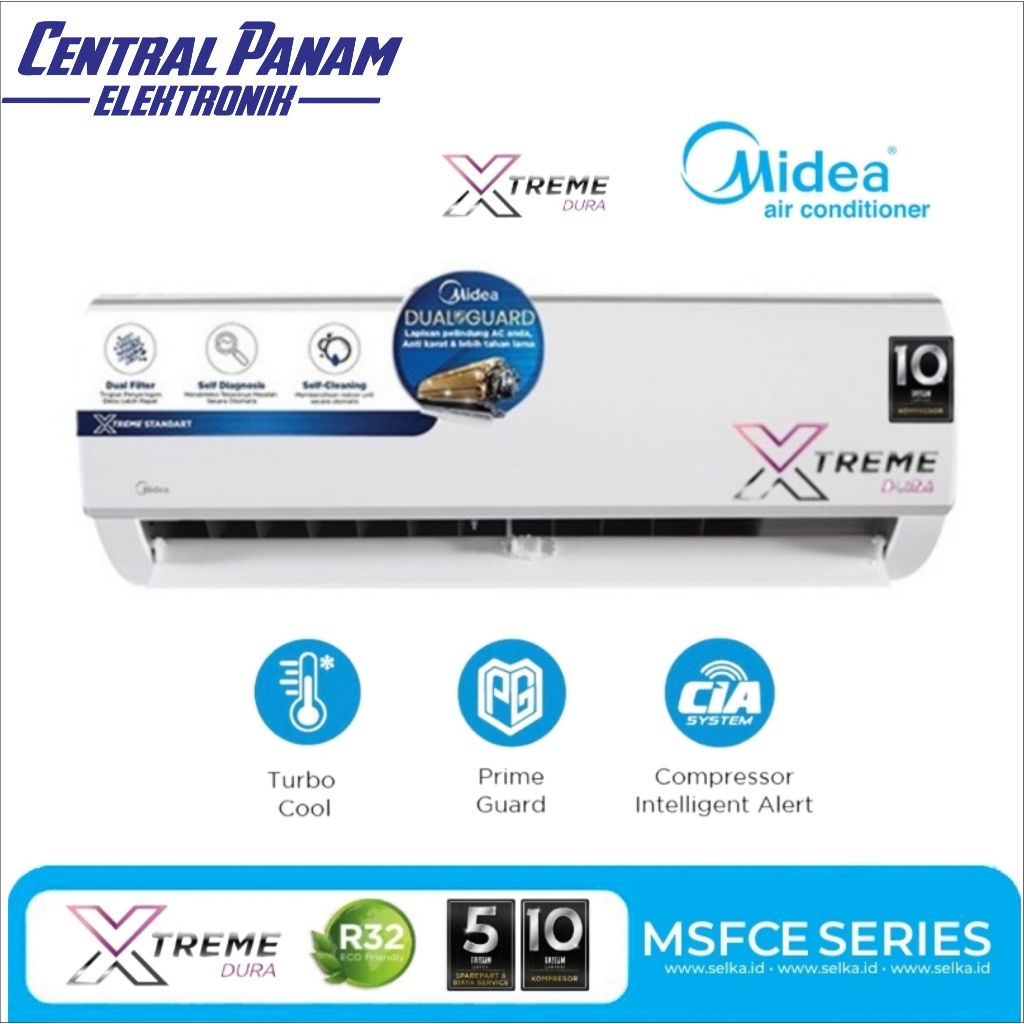MIDEA AC Standard Series 1PK MSFC-09CRN2X Central Panam Elektronik