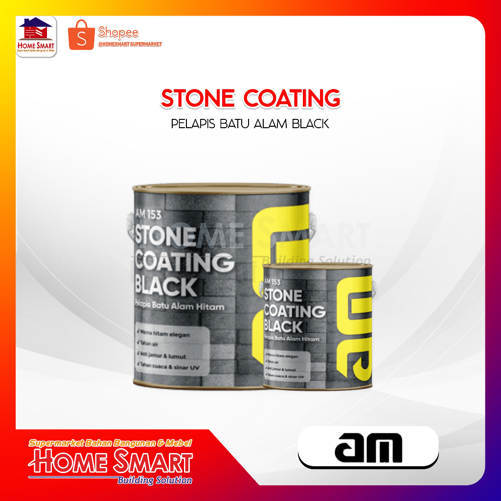 AM 153 BLACK MATTE - PELAPIS BATU ALAM Hitam Elegan Anti Jamur Tahan Air & Cuaca